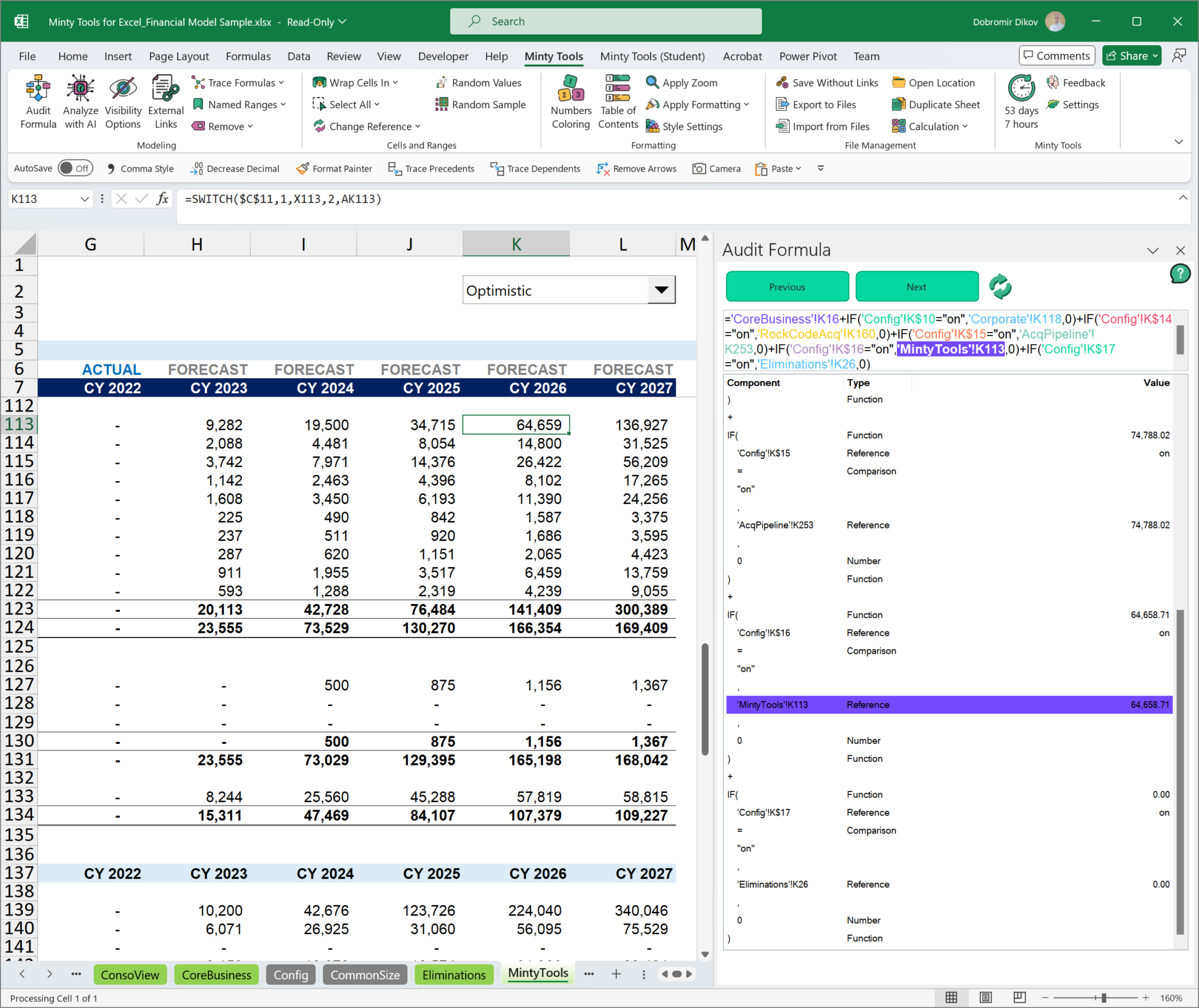 Audit Formula - Minty Tools